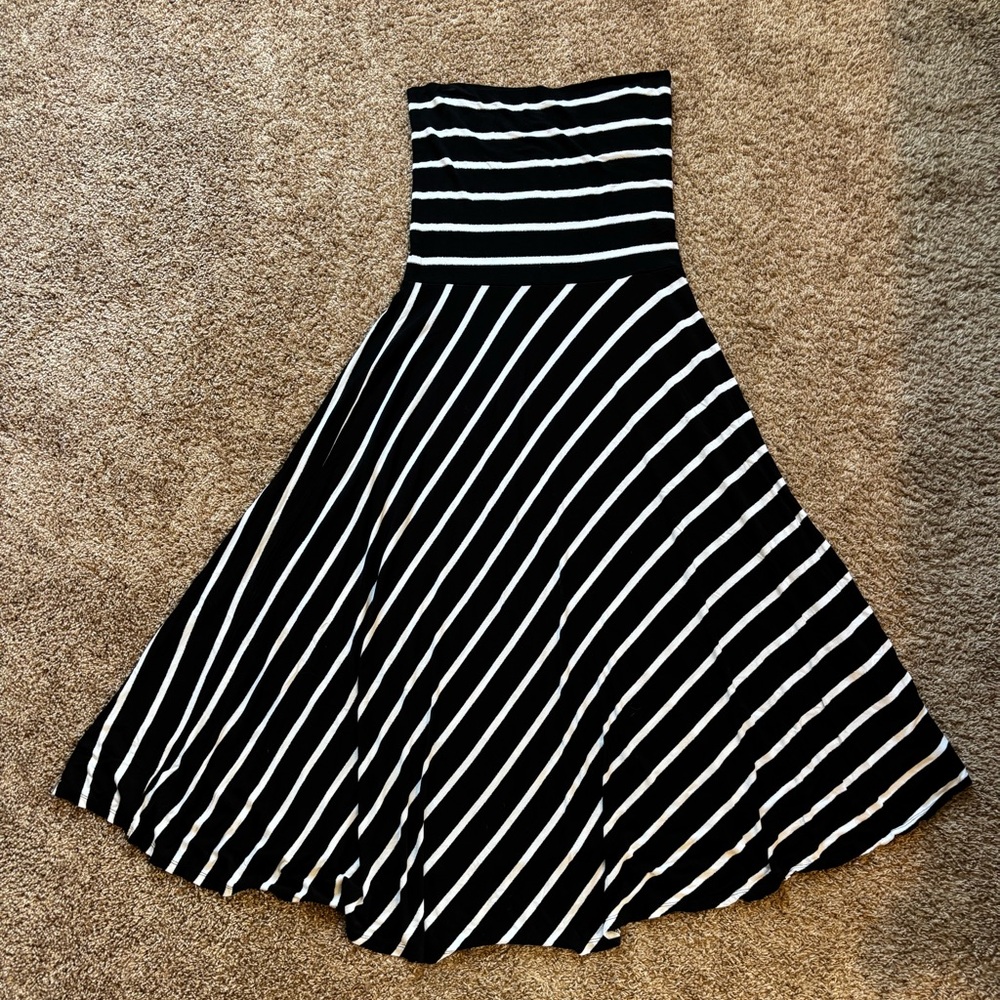 Women’s INC International Concepts Black and White Striped Dress/Skirt Size XL